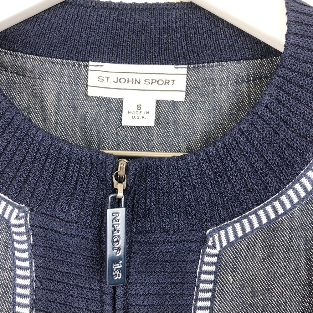 St. John Sport Wool Blend Zip Up Jacket - Picture 3 of 13